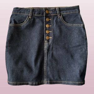 F21 Denim Mini Jean Skirt